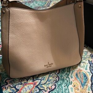 Kate Spade Beige Leather Shoulder Bag